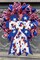 2 PCS Patriotic Wreath Bows – Red, White & Blue Flowers and Stars Burlap Bow for 4th of July, Labor Day, Independence Day, Veterans Day Front Door & Indoor/Outdoor Party Decorations
